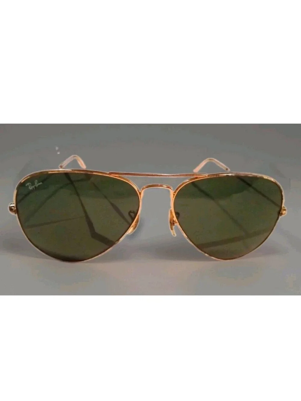 Ray-Ban RB3025 Aviator Pilot Sunglasses Gold Metal Frame Gray Lens Read Descrip.